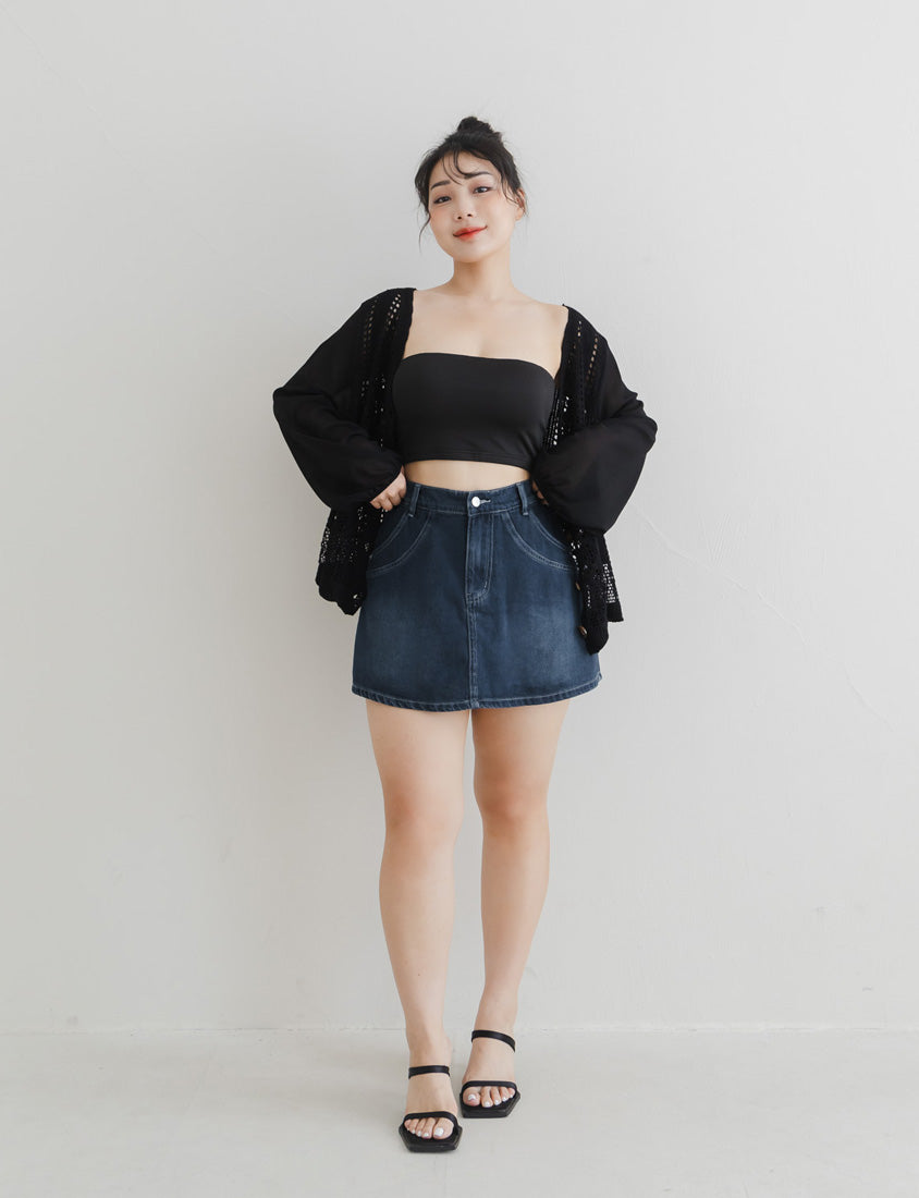 Bohemian Sheer Knit Plus Size Cover Up