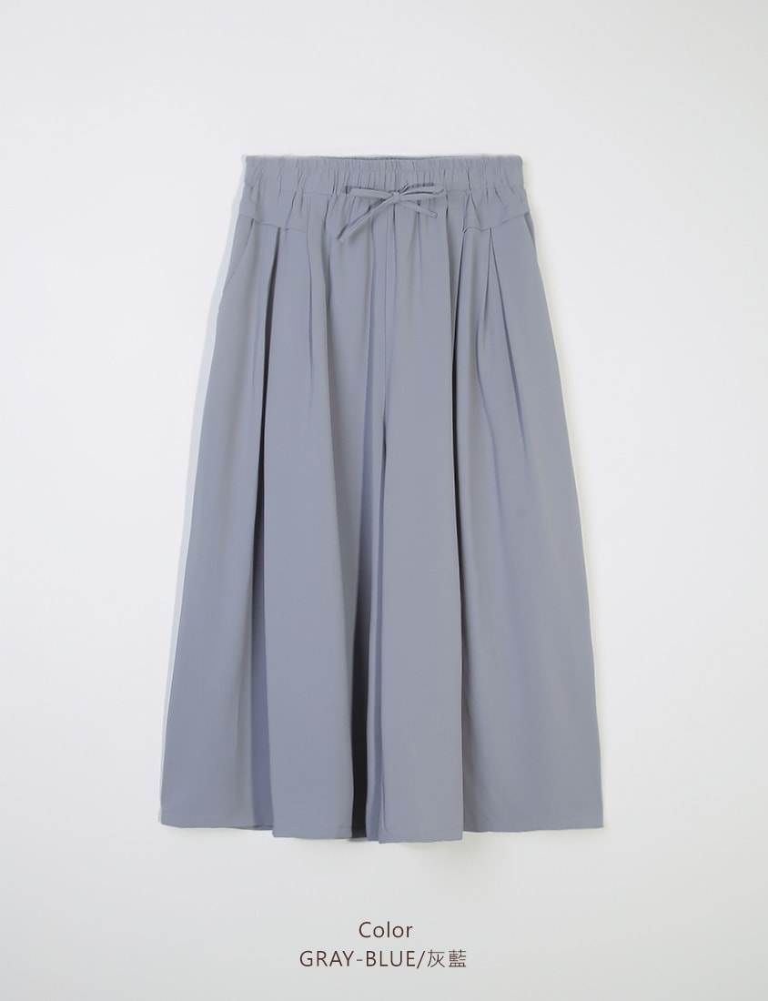 Full Elastic Waist Chiffon Plus Size Wide-Leg Pants