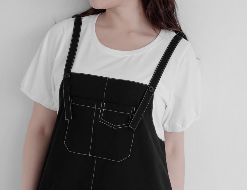 Classic Faux Two-Piece Strap Plus Size Dress