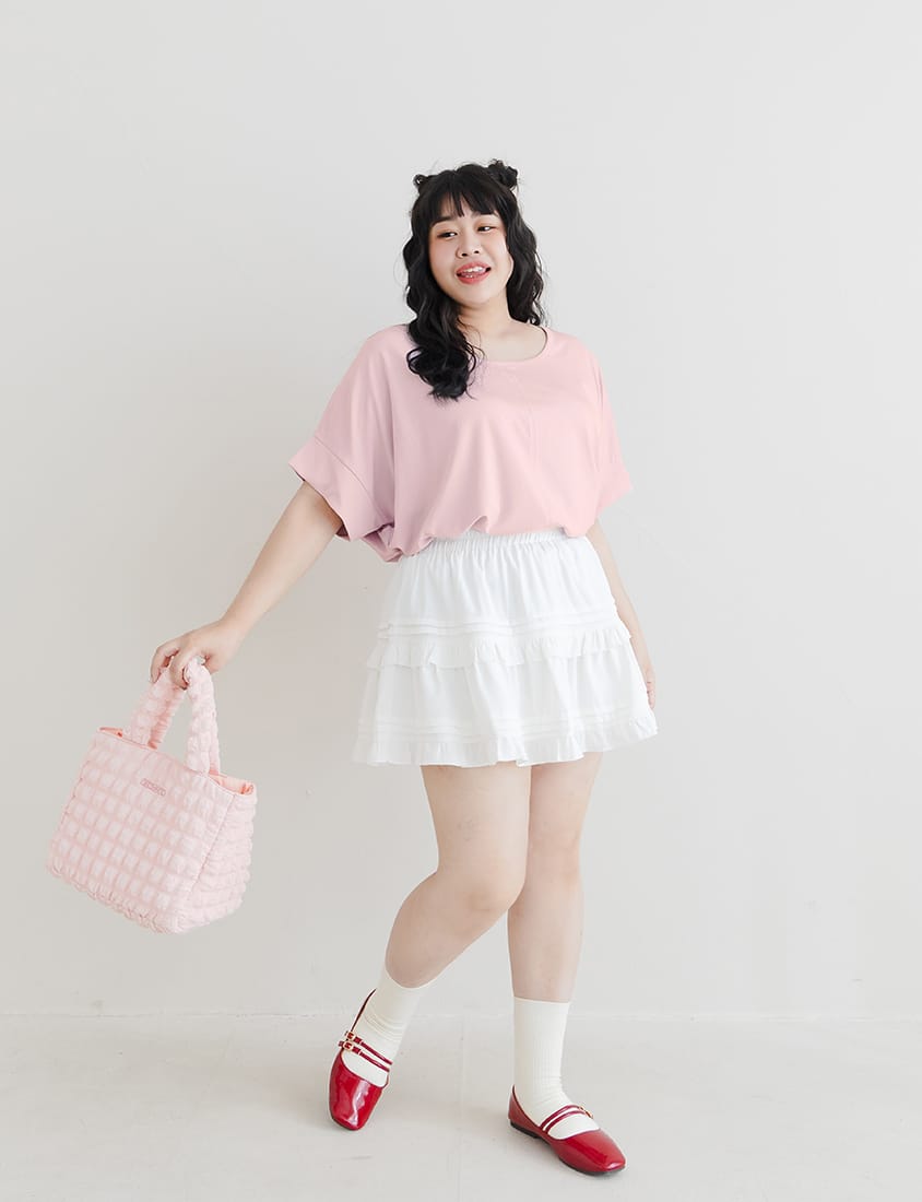 COOL PRO+ Contrast Stitch Plus Size Batwing Tee