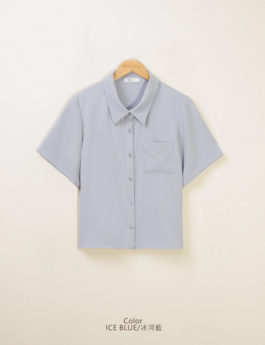MISS. Silky Cool Morandi Colors Plus Size Shirt
