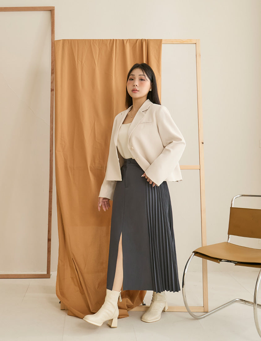 MISS. Elegant Plus Size Long Sleeve Blazer