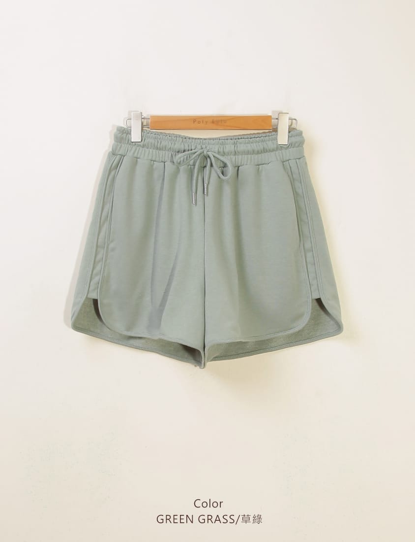 MISS. Casual Slit Drawstring Plus Size Shorts