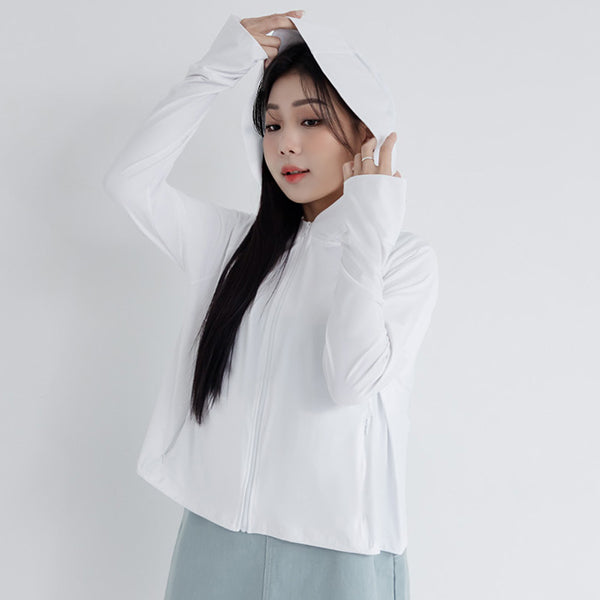 UV PRO+ Cooling Tech Sun Protection Plus Size Cropped Jacket
