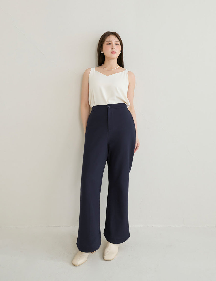 MISS. Easy Care Flared Plus Size Tailored Pants