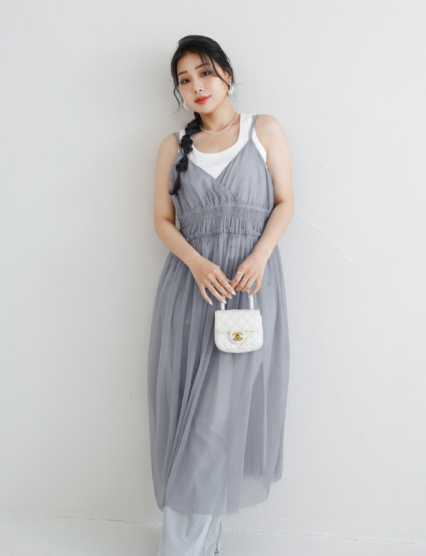 MISS. Layered Sheer MeshPlus Size Camisole
