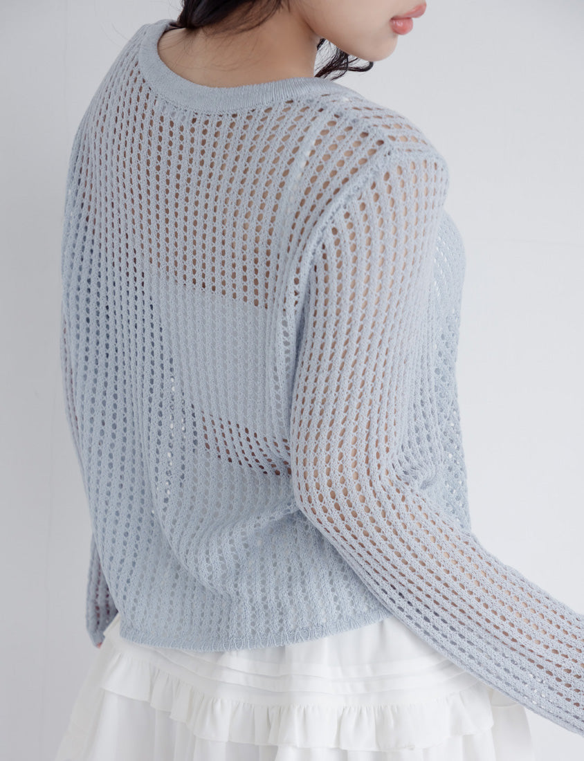 V-Neck Multicolor Ice Silk Plus Size Knit Cardigan