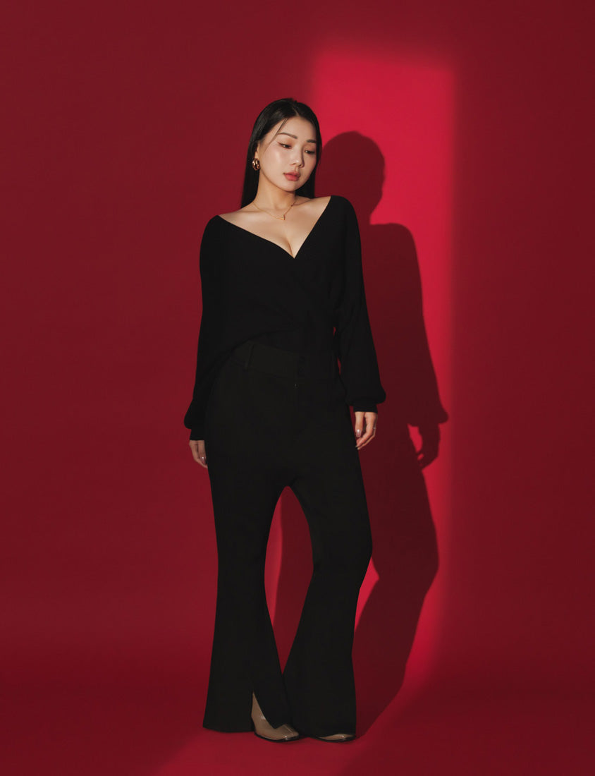 MUA! High Waist Slimming Cloud Cotton Plus Size Flared Pants