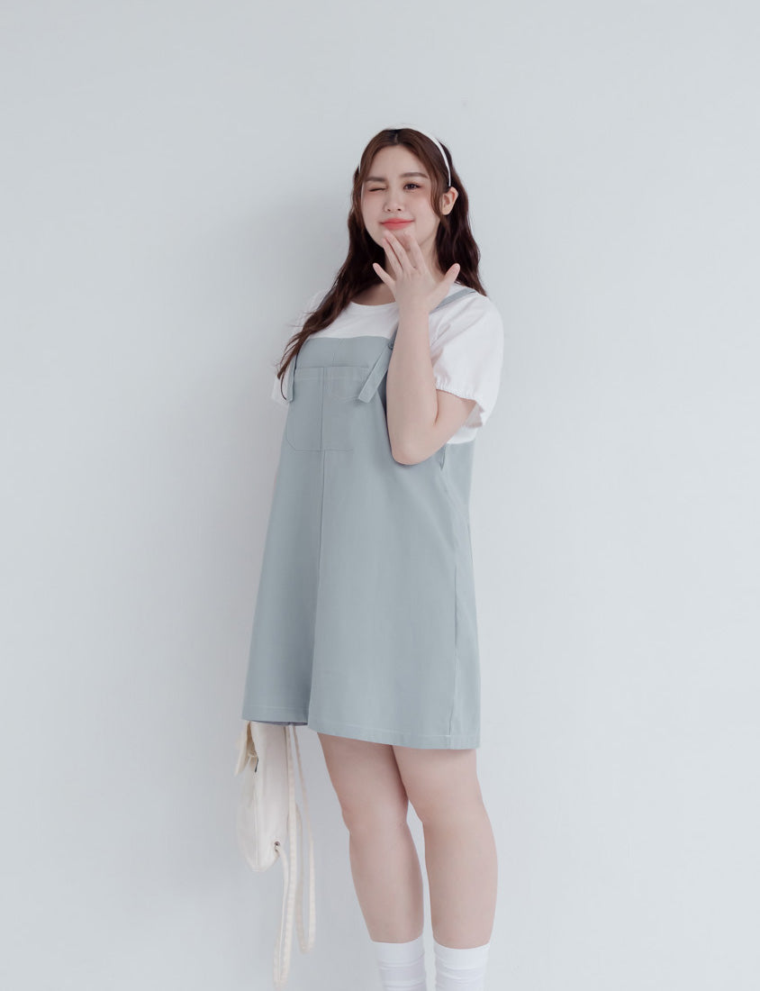 Classic Faux Two-Piece Strap Plus Size Dress
