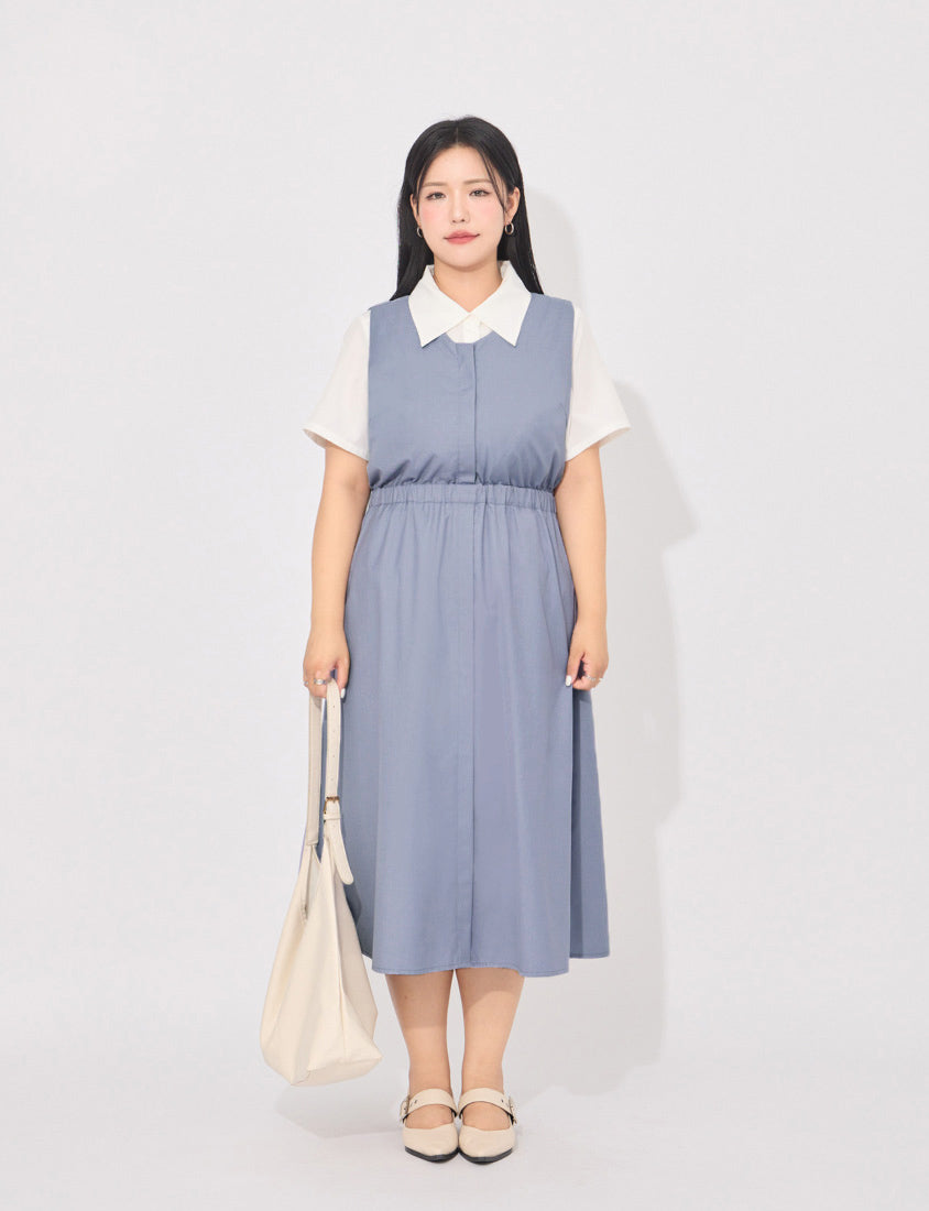 MORE U French-Style Back Cut-Out Plus Size Dress