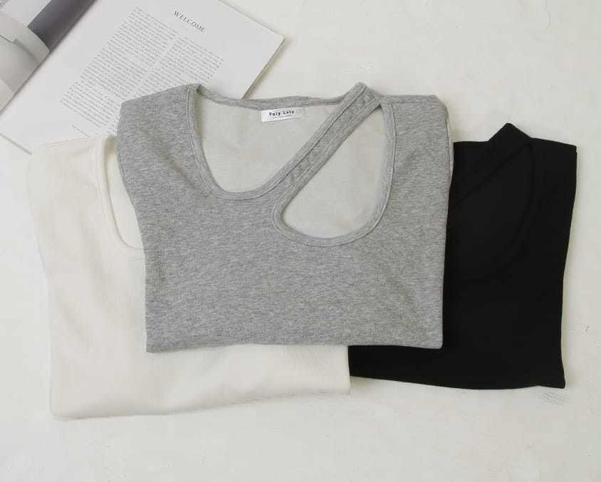 MUA! Sexy Ribbed Hollow Plus Size Short Sleeve Tee