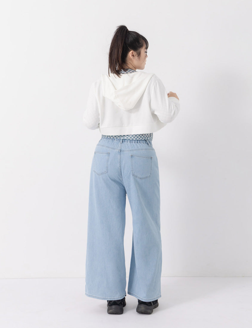 Standard Stitch Detail Plus Size Wide-Leg Jeans