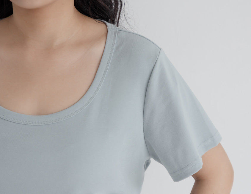 U-Neck Multicolor Plus Size Comfy Slim Tee