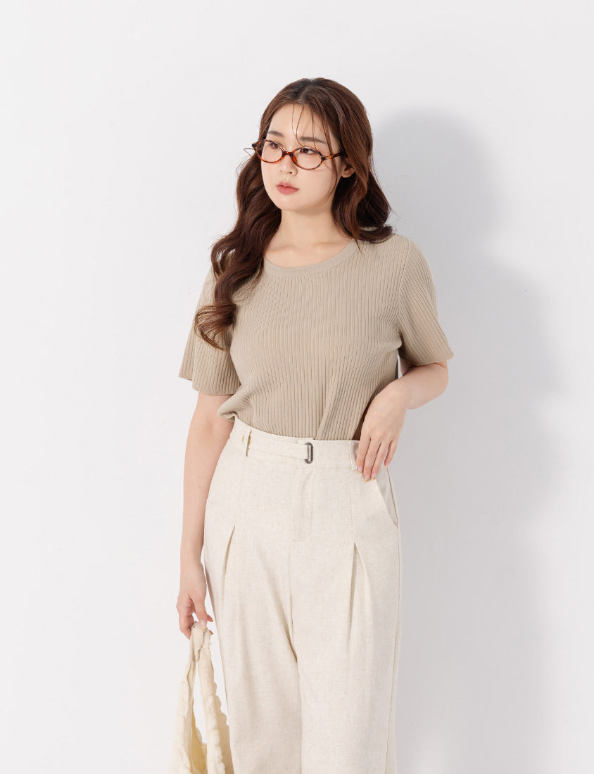 Cooling Lyocell Knit Plus Size Short Sleeve Top