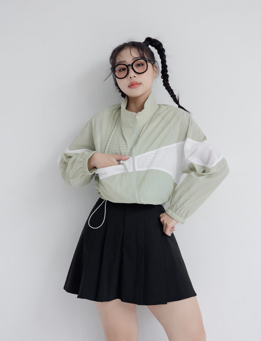 Playful Contrasting Sports Plus Size Trench Coat