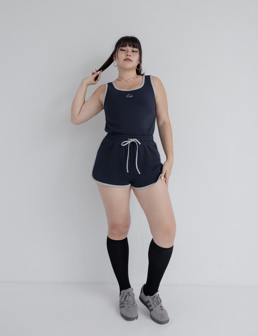 MUA! Sporty High-Waist Tie Plus Size Shorts