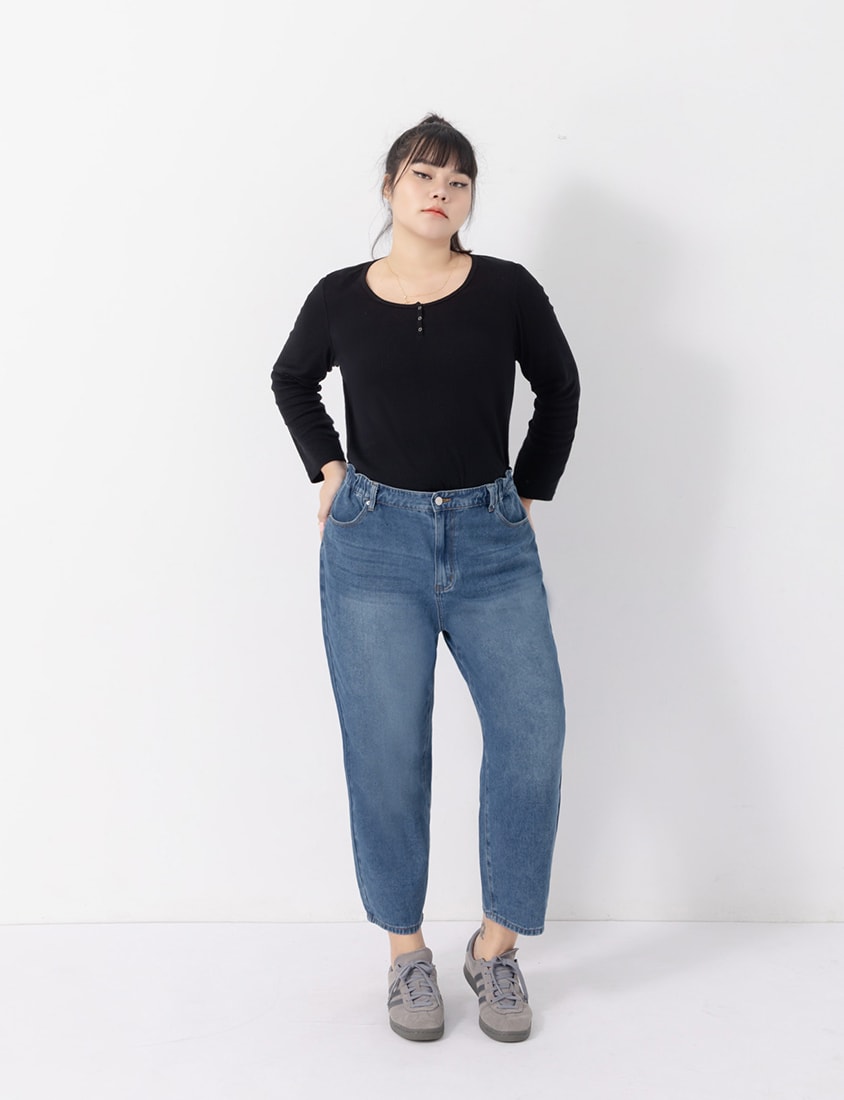 Standard Perfect Fit Plus Size Boyfriend Jeans