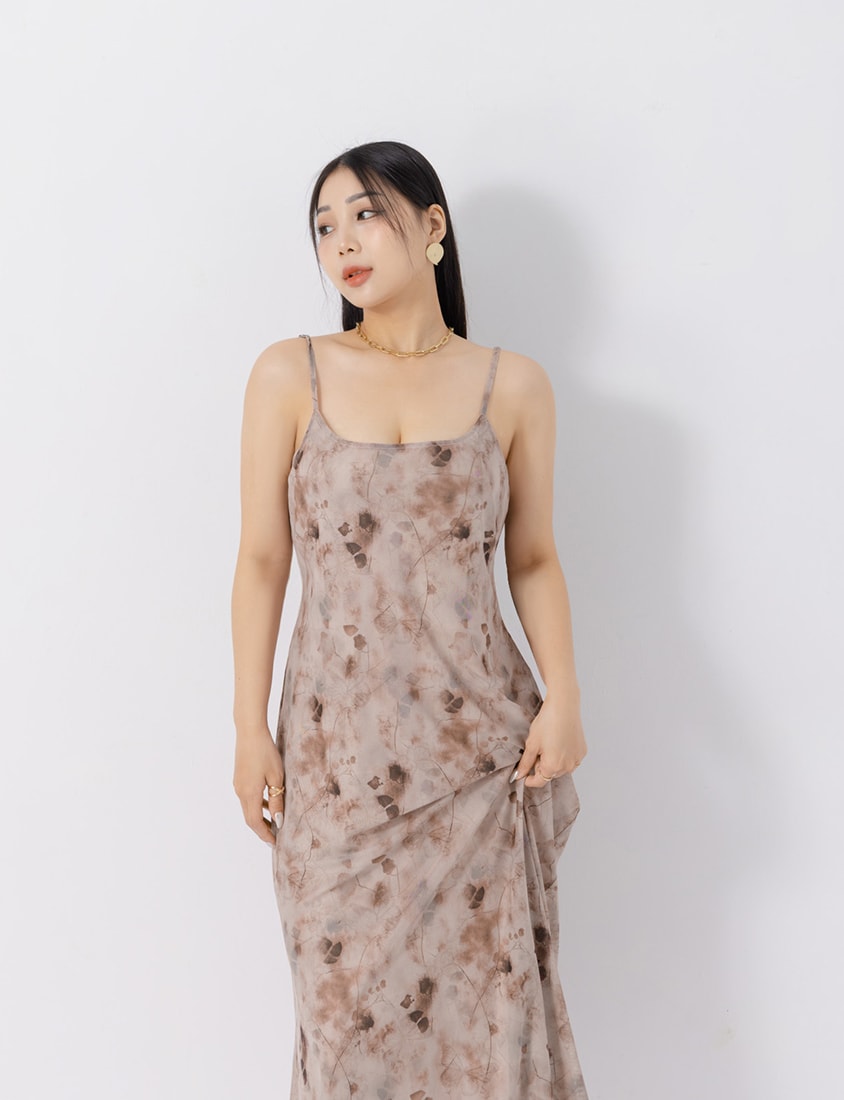 MUA! Sheer Adjustable Tie-Dye Plus Size Maxi Dress