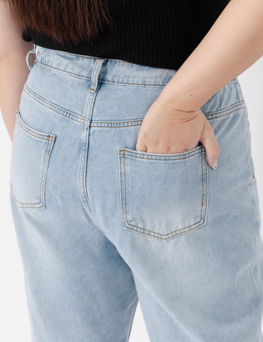 Apple-Shaped Friendly! Perfect Fit Plus Size Boyfriend Jeans