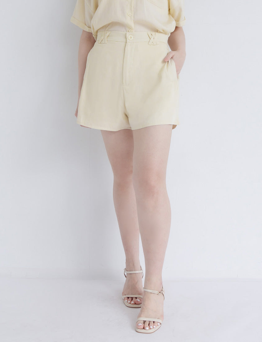 Airy Silky Linen Blend Shorts