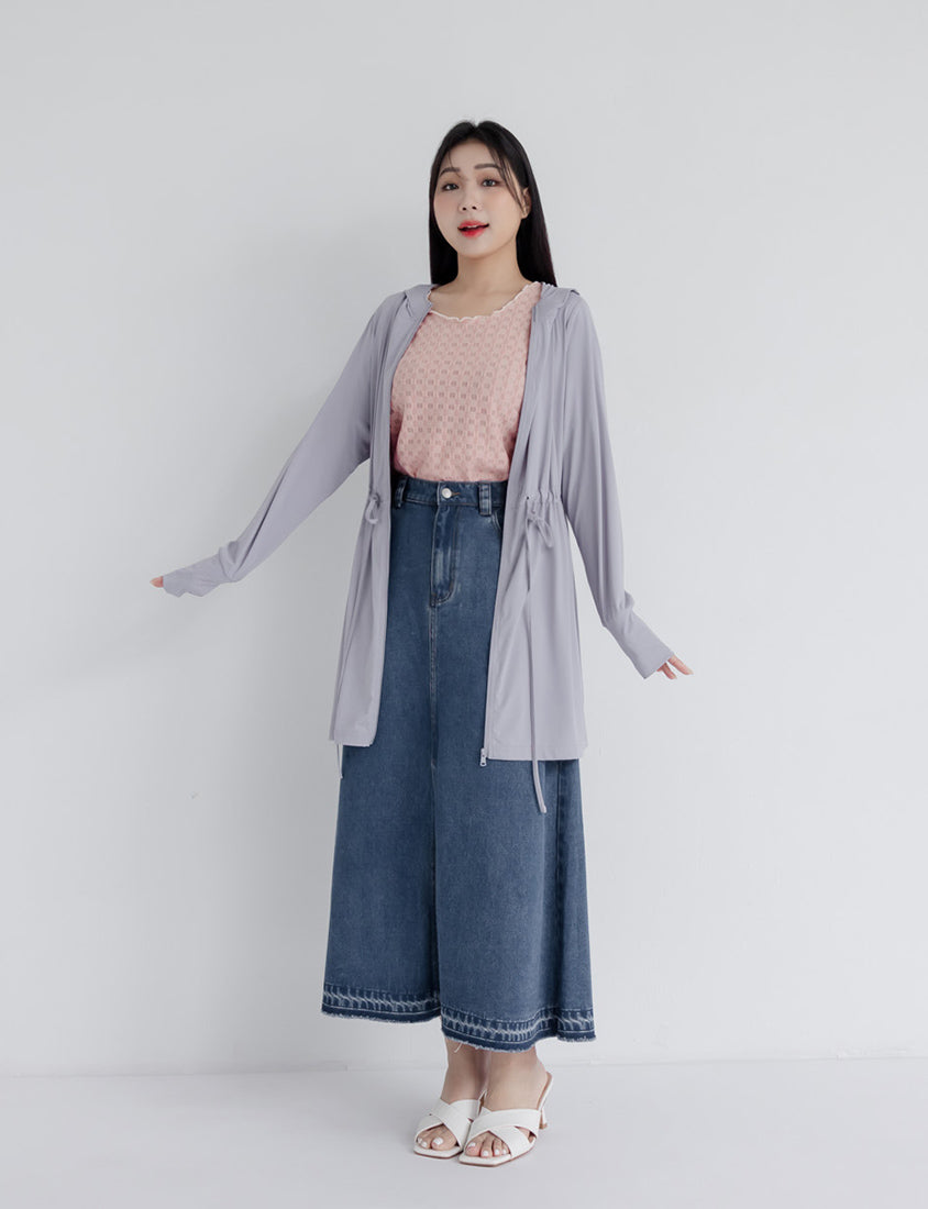 UV PRO+ Cooling Tech Sun Protection Plus Size Longline Jacket