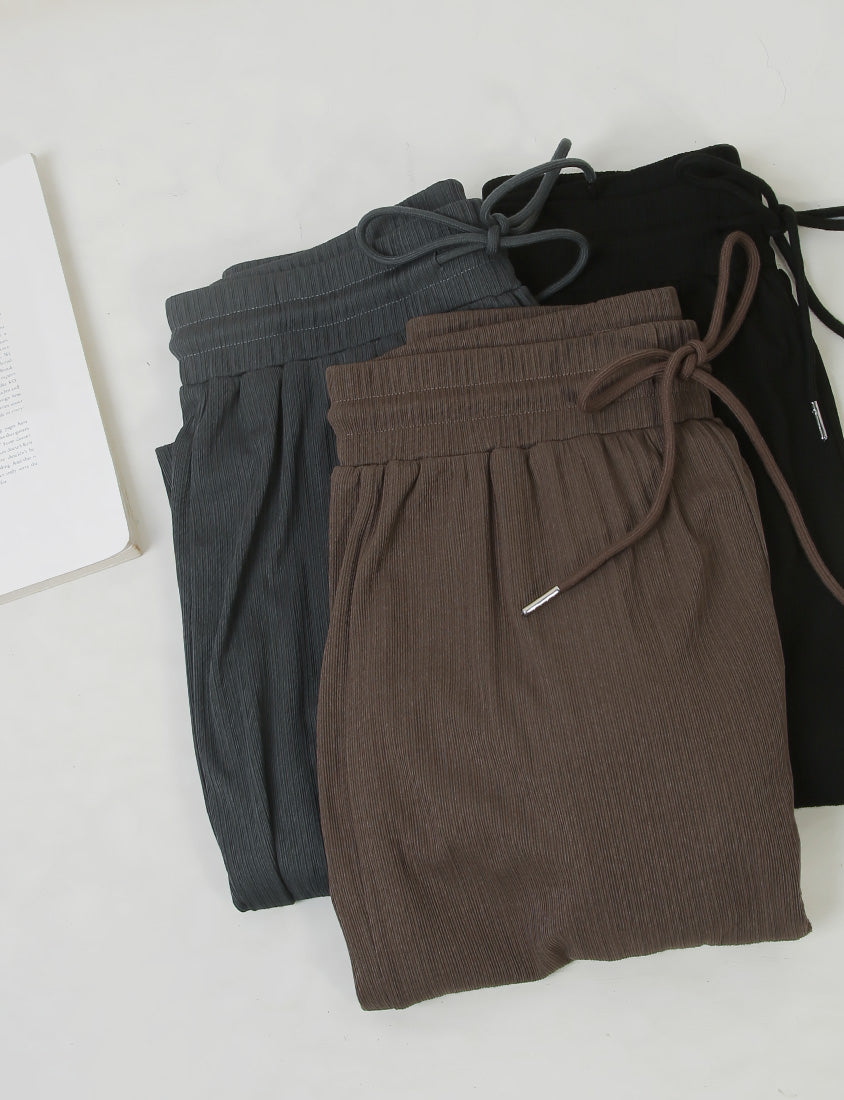 Hip-Contouring Comfy Ribbed Slimming Plus Size Wide Leg Pants
