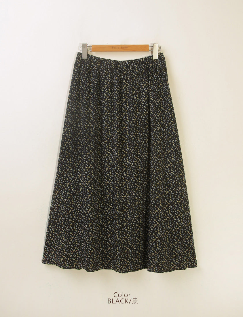 Sweet & Feminine Floral Flared Maxi Skirt