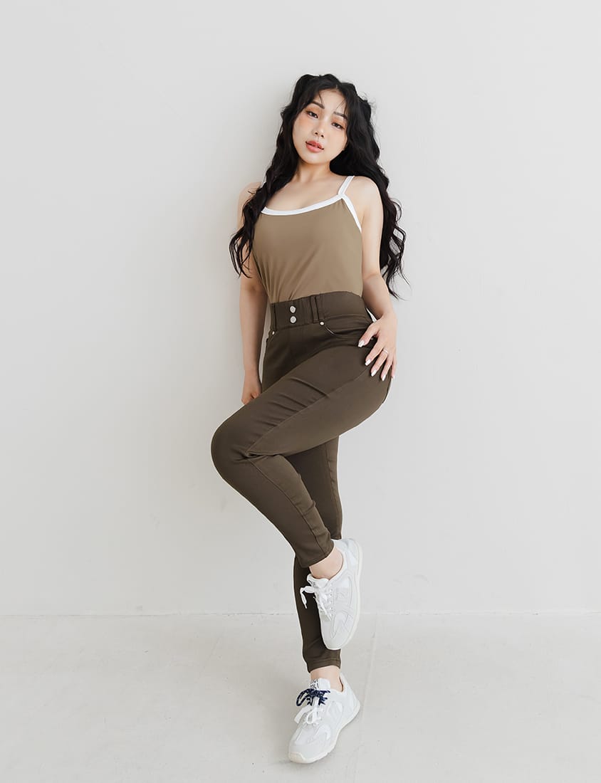 Cooling Elastic Wide Waistband Long Pants
