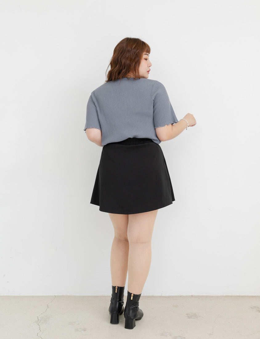 MISS. Essential Wavy Edge Plus Size Knit Top