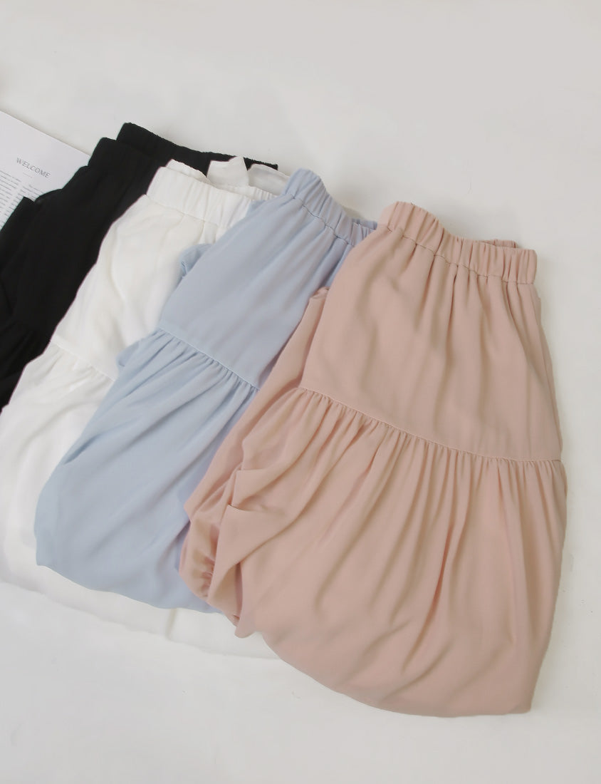 Multi-Layered Romantic Plus Size Chiffon Skirt