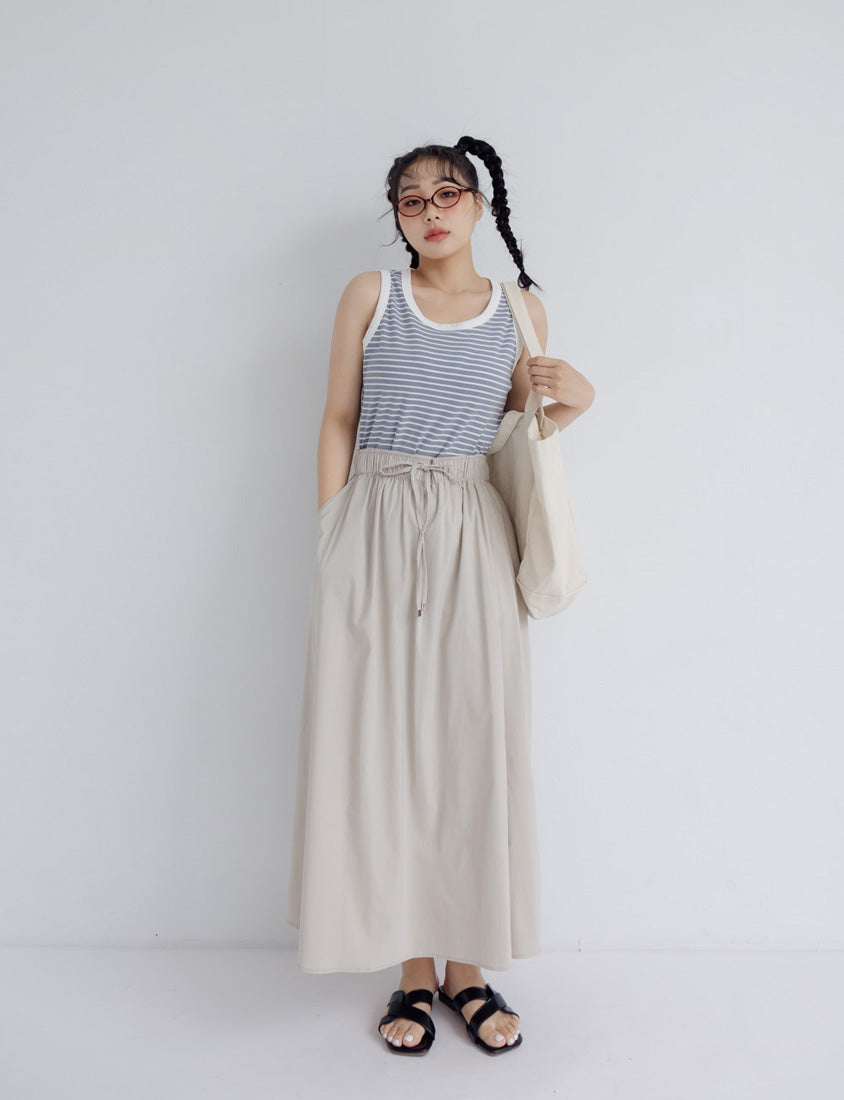 Summer Stripe Colorblock Plus Size Tank