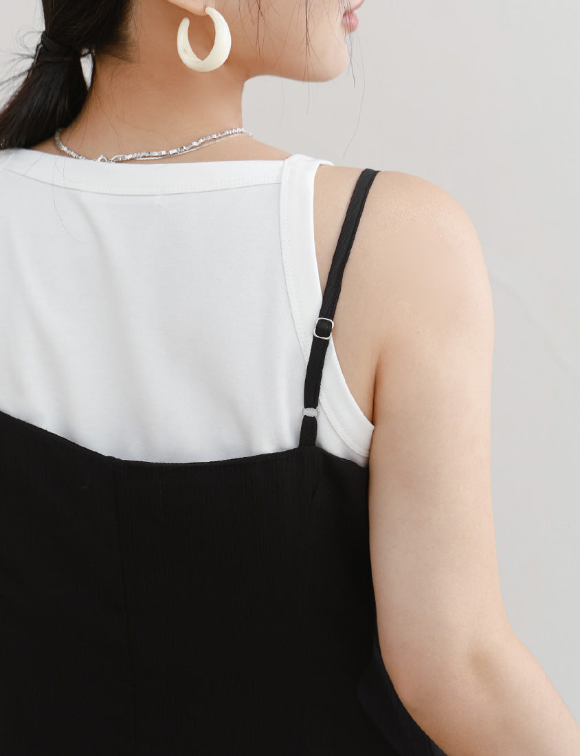 MISS. Ethereal Double Layer Sheer Adjustable Plus Size Maxi Dress