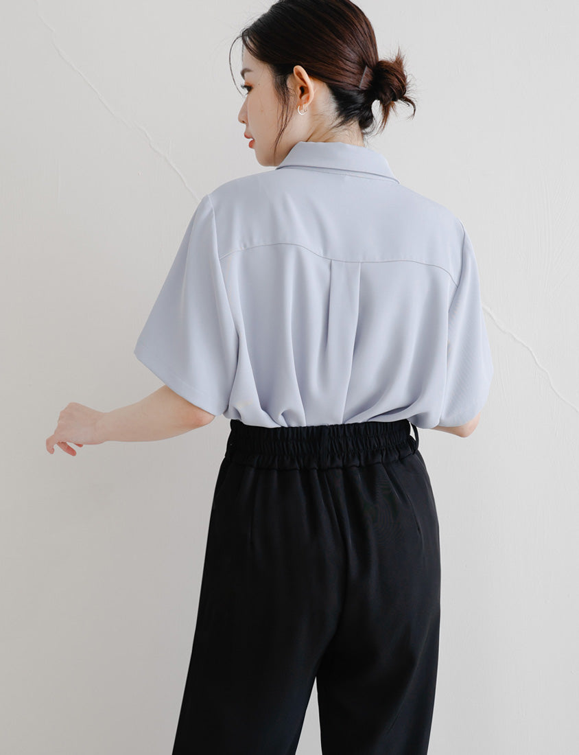 MISS. Silky Cool Morandi Colors Plus Size Shirt
