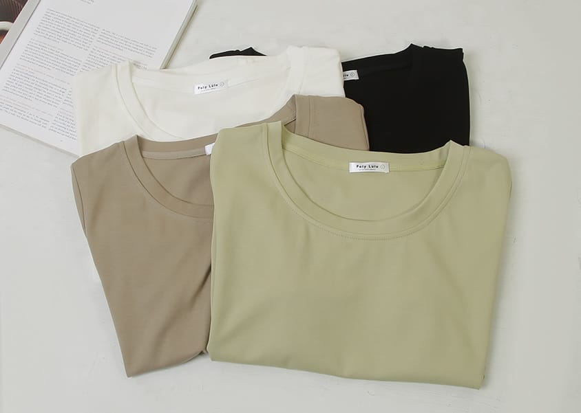 Silky Cool Liquid Touch Cotton Short Sleeve Plus Size Tee