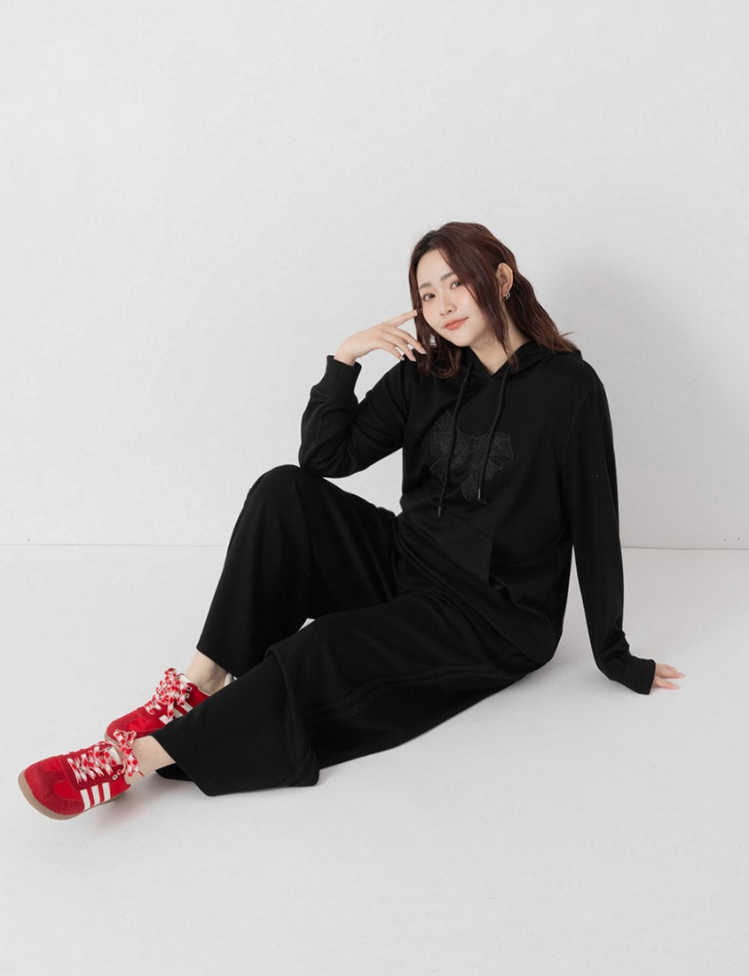 Lace Bow Cloud Cotton Plus Size Hoodie