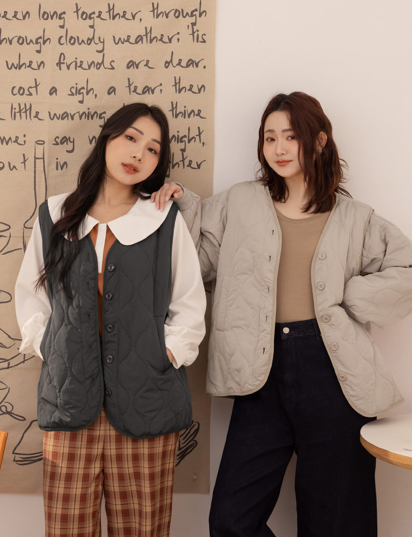 Japanese Style Water-Repellent 2-Way Padded Plus Size Coat