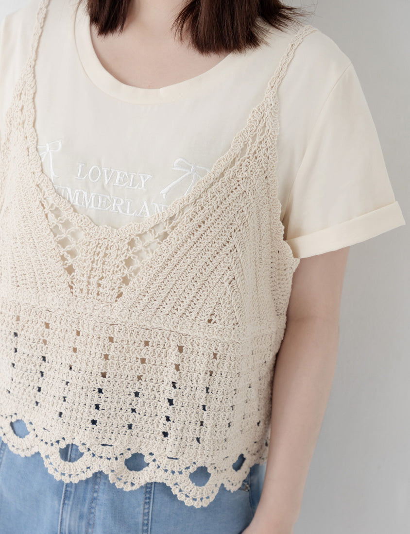 Versatile Crochet Knit Plus Size Vest