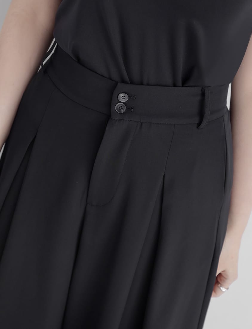 MISS. High Waist Pleated Tummy Flattering Plus Size Tailored Pants