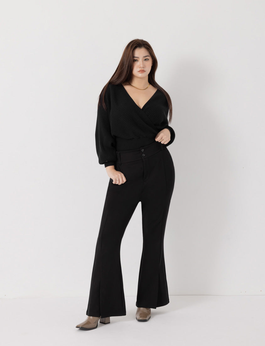 MUA! High Waist Slimming Cloud Cotton Plus Size Flared Pants