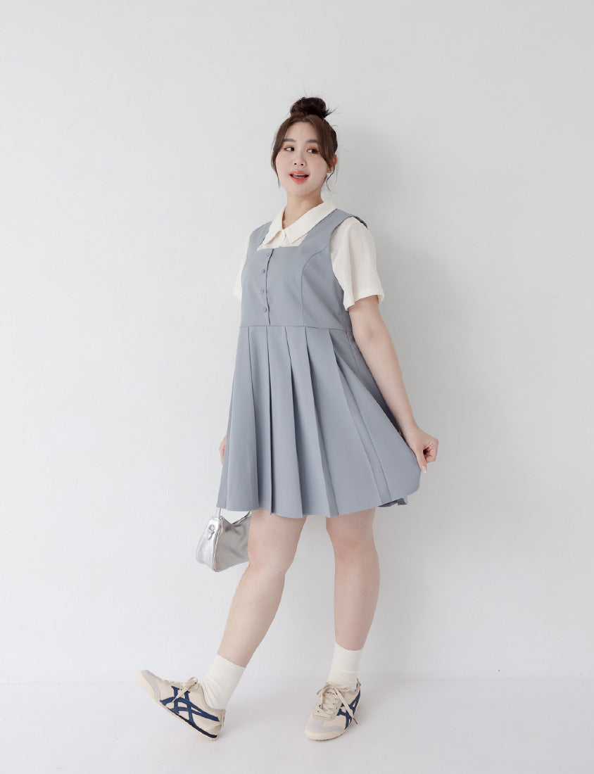 Skin-Friendly Waffle Knit Polo Plus Size Top