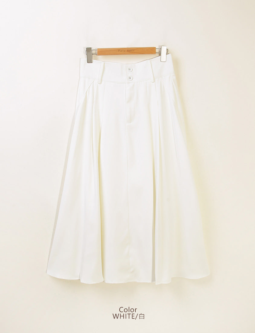 MISS. Wrinkle-Resistant Tummy Flattering with Back Elastic Plus Size Tailored Maxi Skirt
