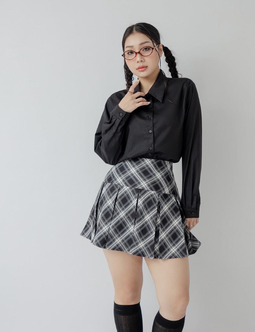 Multi-Color Drop Shoulder Plus Size Boyfriend Oversize Shirt (Unisex)