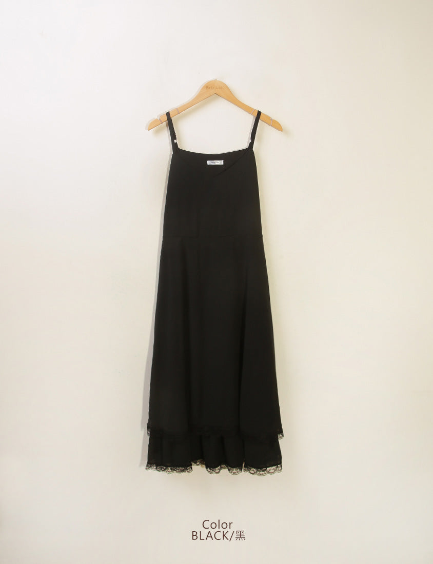 Elegant Layered Lace Tie Plus Size Dress