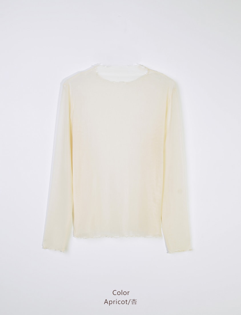 MISS. Multicolor Stretch Sheer Lettuce-Edge Plus Size Top