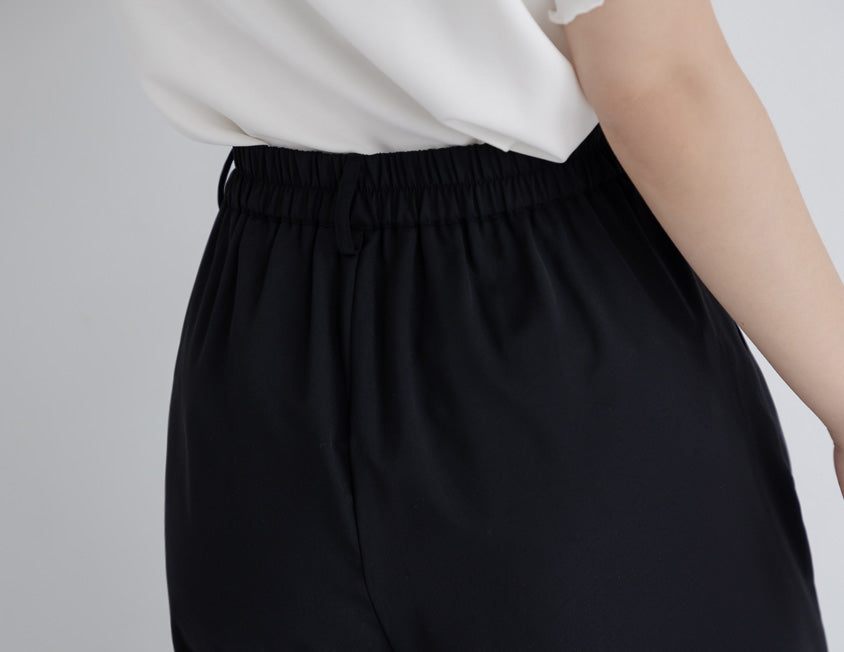 Sophisticated Pleated Drawstring Plus Size Tailored Pants
