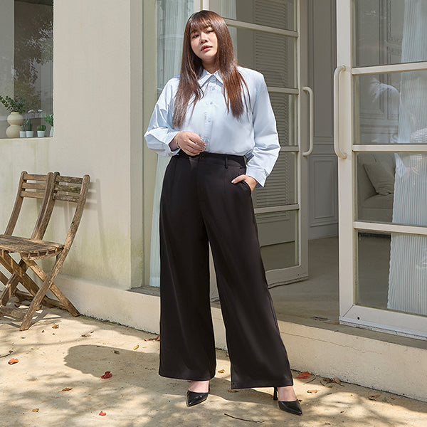 MISS. Apple-Shaped Friendly! Perfect Fit Wrinkle Resistant Straight Cut Trousers