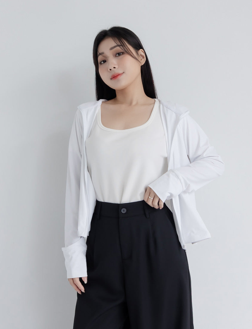 UV PRO+ Cooling Tech Sun Protection Plus Size Cropped Jacket
