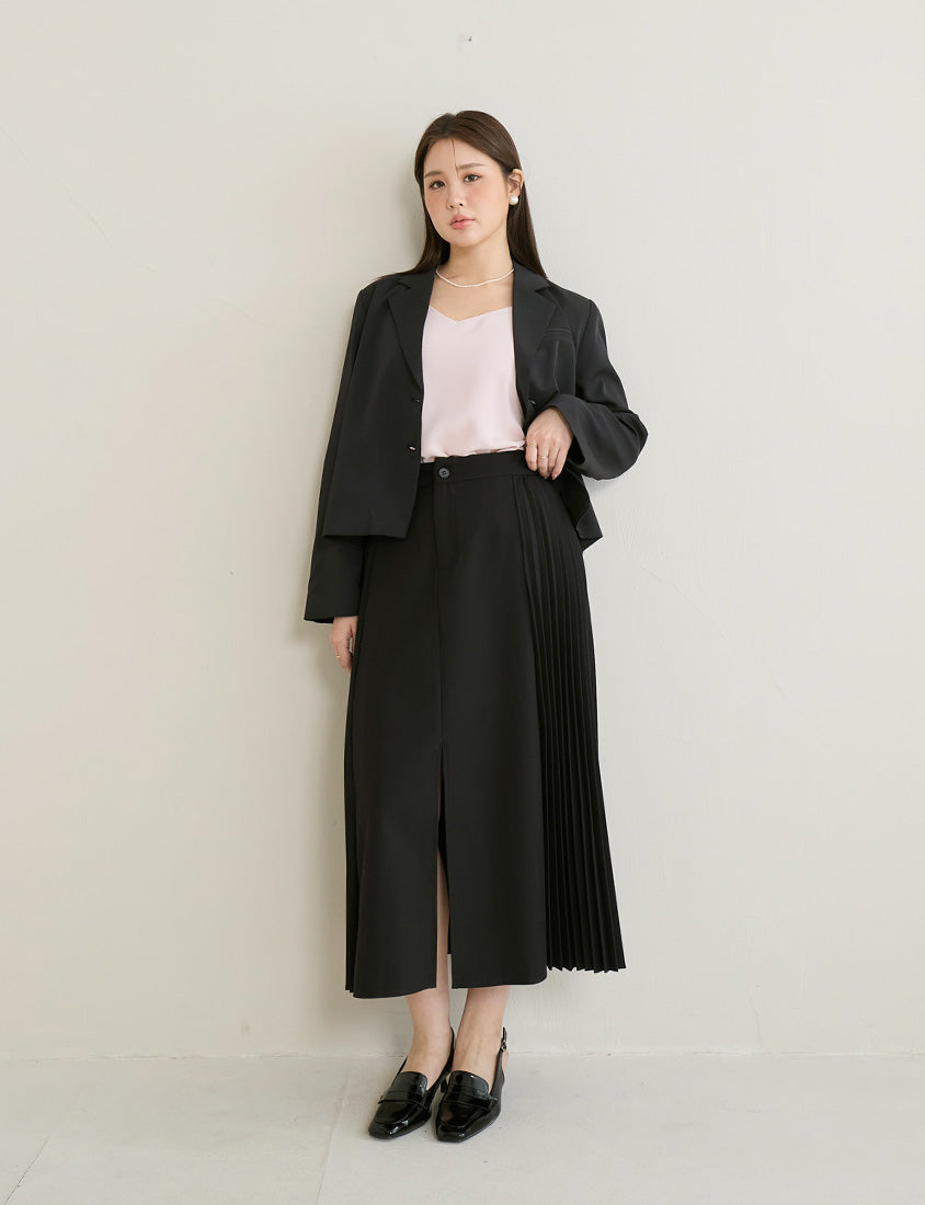 MISS. Elegant Plus Size Long Sleeve Blazer