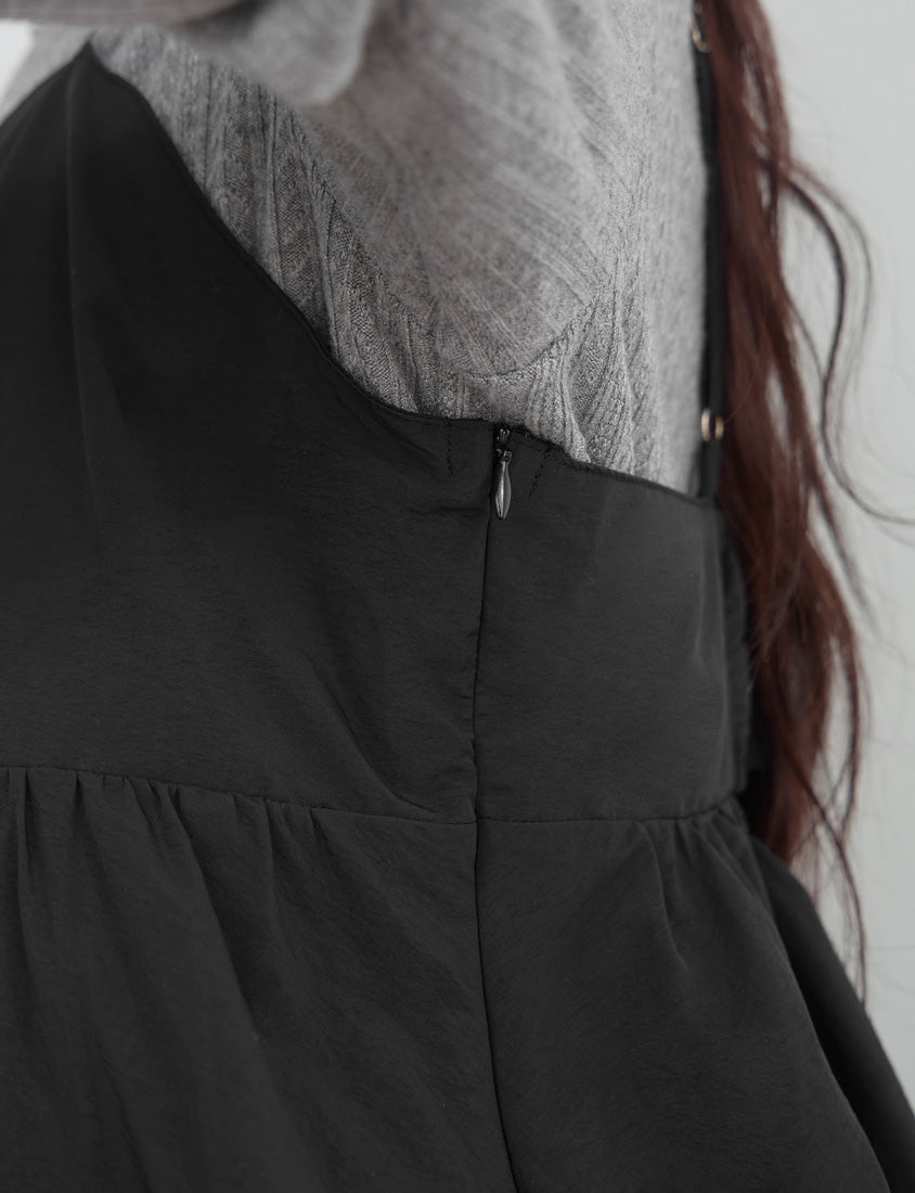 Adjustable Back Hollow Cut Plus Size Bubble Hem Cami Top