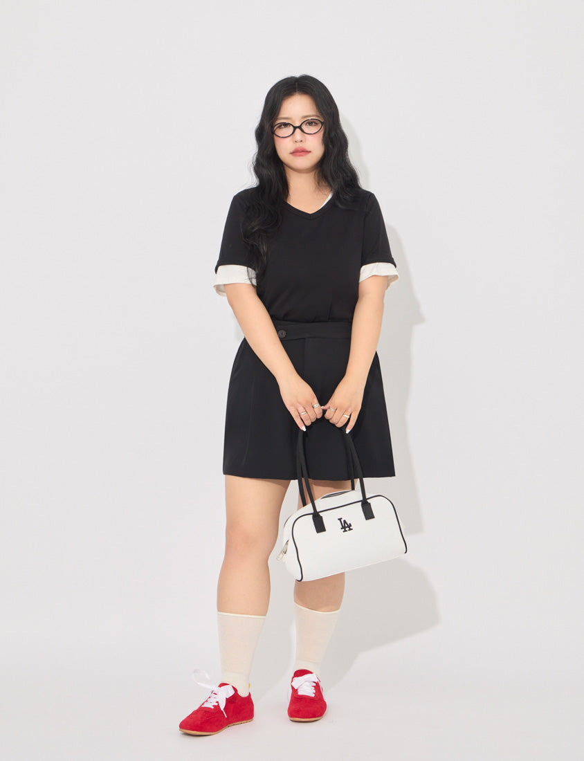MORE U Asymmetric Wrinkle-Resistant Plus Size Shorts